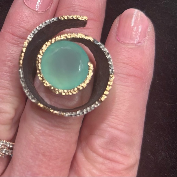 Bora handmade jewelry Chalcedony ring size 6.5 - Picture 2 of 8